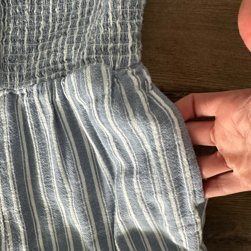 Hollister blue and white striped jumpsuit romper - Picture 3 of 9